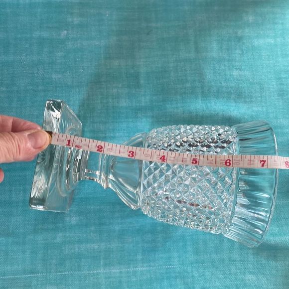 Vintage Cut Class Vase Urn With Lid - Picture 13 of 14